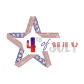 Creative July 4th & American Star Rhinestone Personalised Iron On Transfers